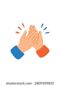 two hands clapping together illustration