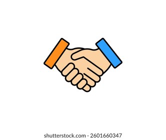 Two hands clasped together, symbolizing agreement, unity, trust, and cooperation in various contexts.