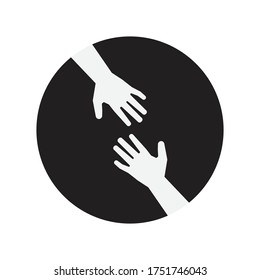 two hands coming each other For Black Lives Matter Vector Design