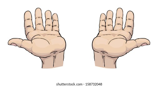 Two hands, element - holding, vector illustration