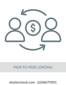 Two hands exchanging money, Peer to Peer.
