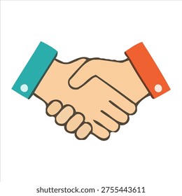Two hands in a firm handshake illustrating agreement and partnership between people