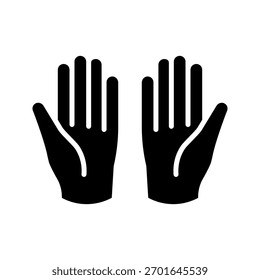 Dos manos y cinco dedos icono icono de Vector