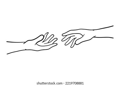 Two hands form a symbol of care.
