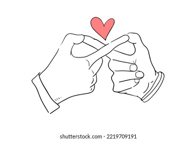 Two hands form a symbol of love and care. svg