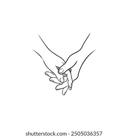 Two hands form a symbol of love and care.