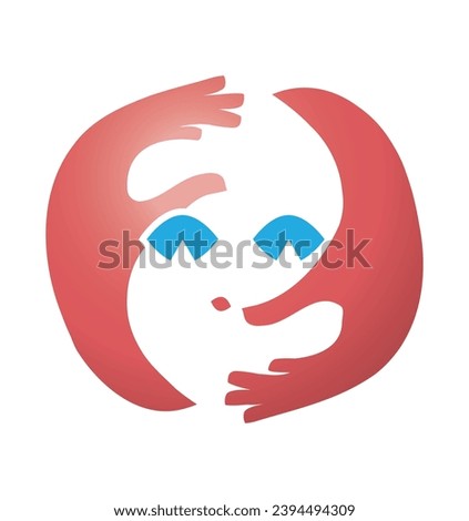 Two hands forming a face