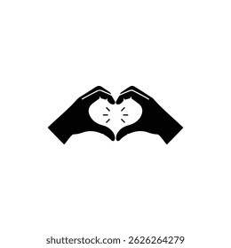 Two Hands Forming a Heart Shape with Light Radiating from the Center