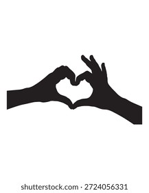 Duas mãos formando uma forma de coração, simbolizando amor, romance e conexão entre as pessoas.