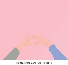 the two hands forming love for the background