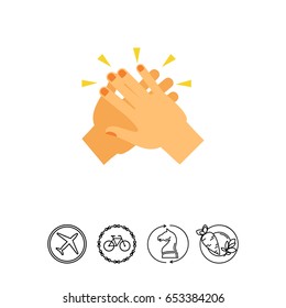 Two hands giving five vector icon