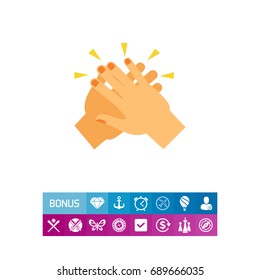 Two hands giving five vector icon