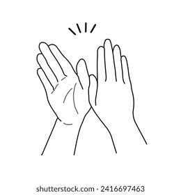 Two hands giving high-fives illustration