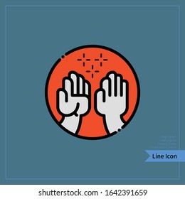 Two hands high five icon - Professional, Pixel-aligned, Pixel Perfect, Editable Stroke, Easy Scalablility. 