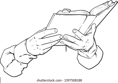 Hand Holding Book Sketch Images Stock Photos Vectors Shutterstock