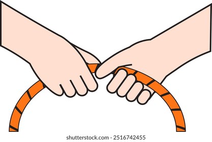 Two hands holding each other's rope, symbolizes the power of unity and cooperation. This symbol reminds us that together we can achieve greater goals.