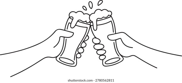 Two hands holding glass