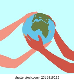 Two Hands Holding a Globe