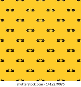 Two hands holding mobile phone pattern seamless vector repeat geometric yellow for any design