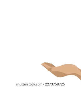Two Hands holding object. Finger pointing up and down. Handshake. Single main vector illustration on white background. Bright color cartoon for combine.