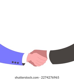 Two Hands holding object. Finger pointing up and down. Handshake. Single main vector illustration on white background. Bright color cartoon for combine.