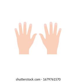 Zwei Hände Symbol. Vektorillustration.