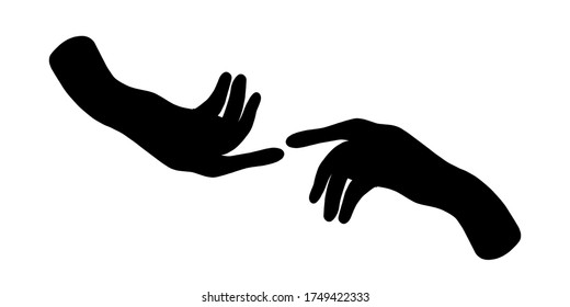 Two Hands Icon Vector Illustration Eps10 Stock Vector (Royalty Free ...