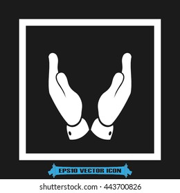 two hands icon vector illustration eps10