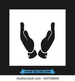 two hands icon vector illustration eps10