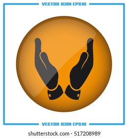 two hands icon vector illustration eps10.