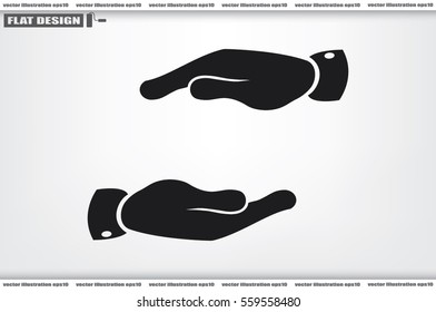 two hands icon vector illustration.