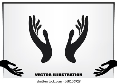 two hands icon vector illustration eps10.