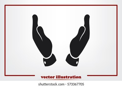 two hands icon vector illustration eps10.