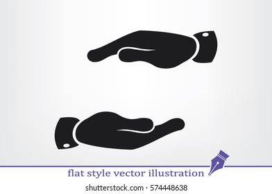 two hands icon vector illustration eps10.