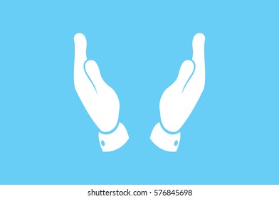 two hands icon vector illustration.