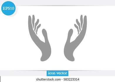 two hands icon vector illustration.