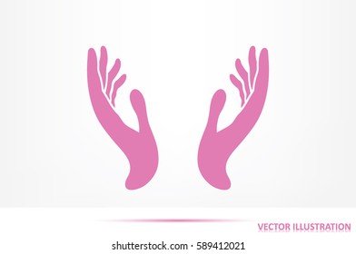 two hands icon vector illustration eps10.