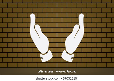 two hands icon vector illustration eps10.