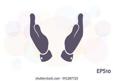 two hands icon vector illustration eps10.
