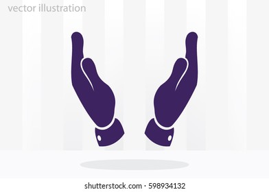 two hands icon vector illustration eps10.