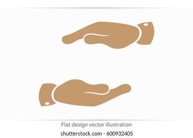 two hands icon vector illustration eps10.