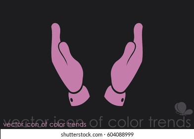 Two Hands Icon Vector Illustration Stock Vector (Royalty Free ...