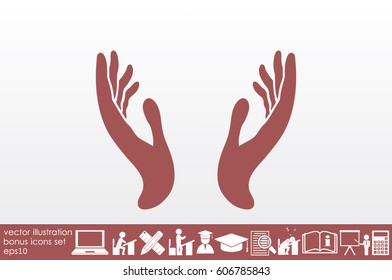 two hands icon vector illustration eps10.