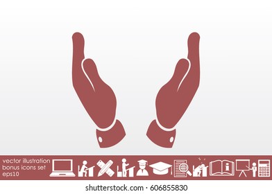 two hands icon vector illustration eps10.