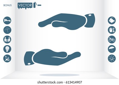 two hands icon vector illustration eps10.