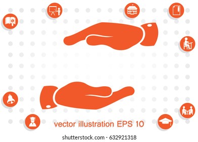 two hands icon vector illustration eps10.