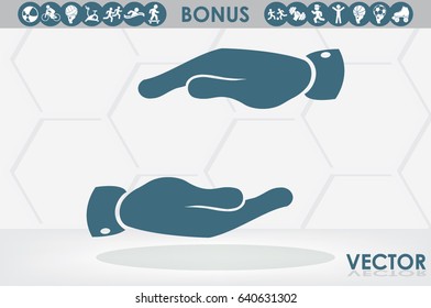 two hands icon vector illustration eps10.