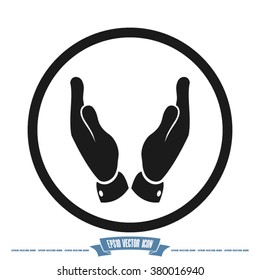 two hands illustration