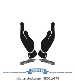two hands illustration