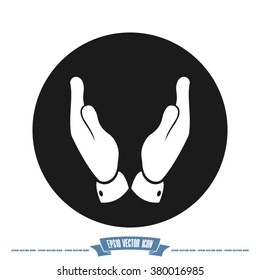 two hands illustration